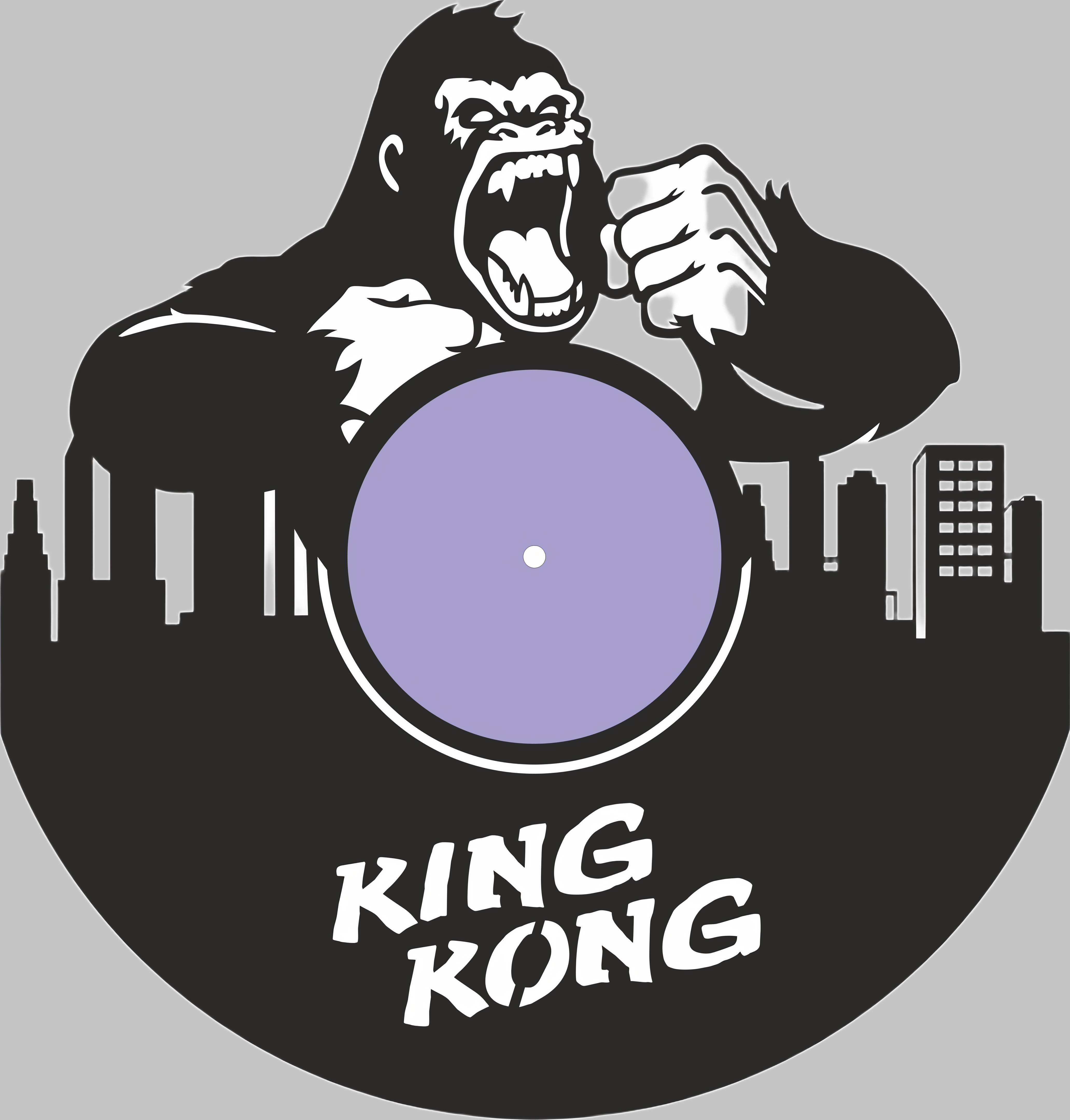 King Kong Vinyl Record Wall Clock metal wall art design