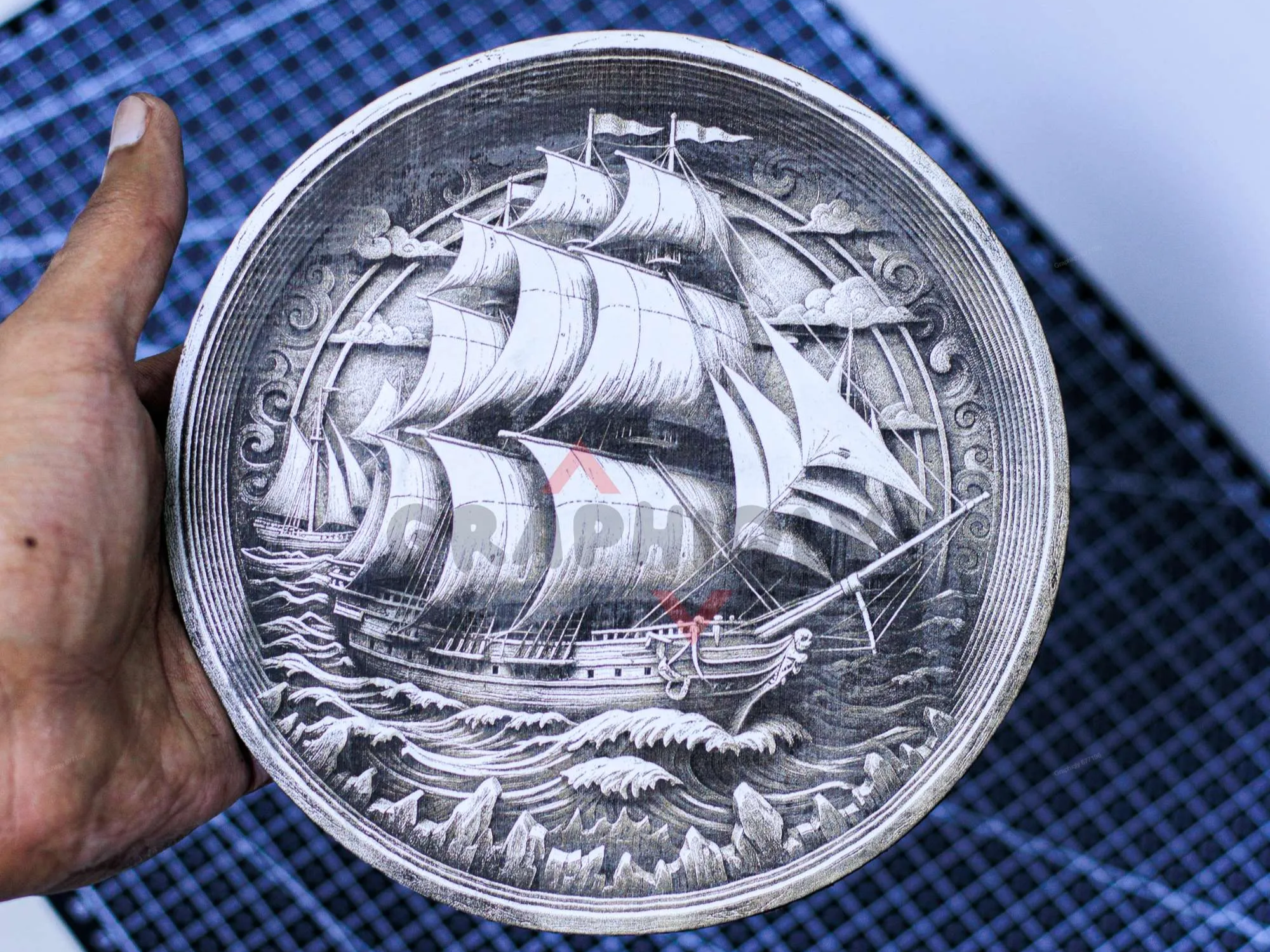 Creative Sailing Ship Laser Engraving Templates - Atomm