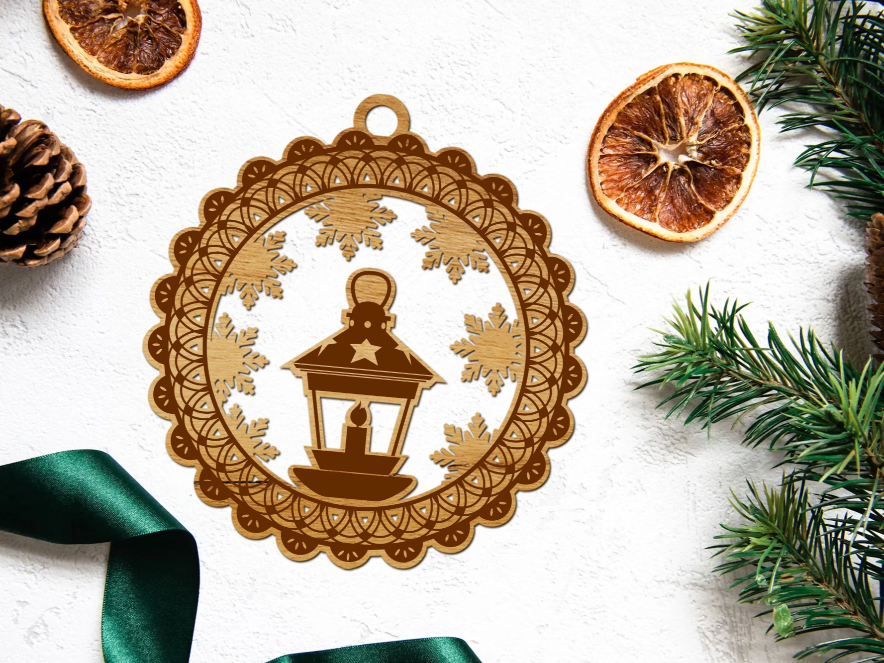 Ornament with Built-In Lantern light up Christmas tree ornament idea