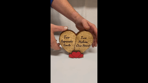 [Laser cut and engrave] Folding Heart