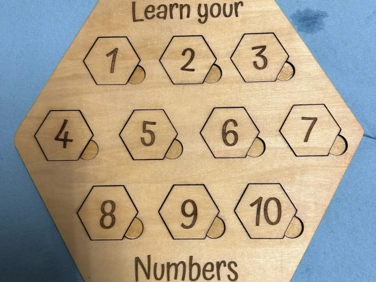儿童数字拼图 激光切割定制拼图设计