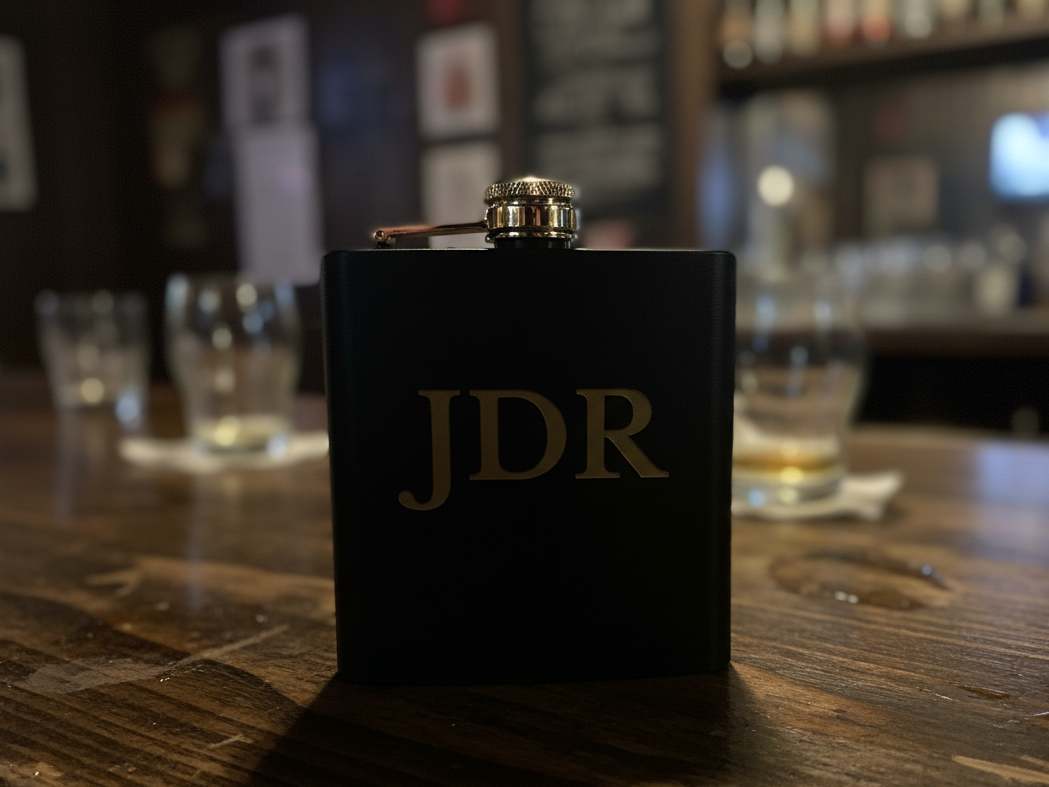 Engraved Tumblers, Flasks, and Coasters Set laser engraved custom tumbler idea