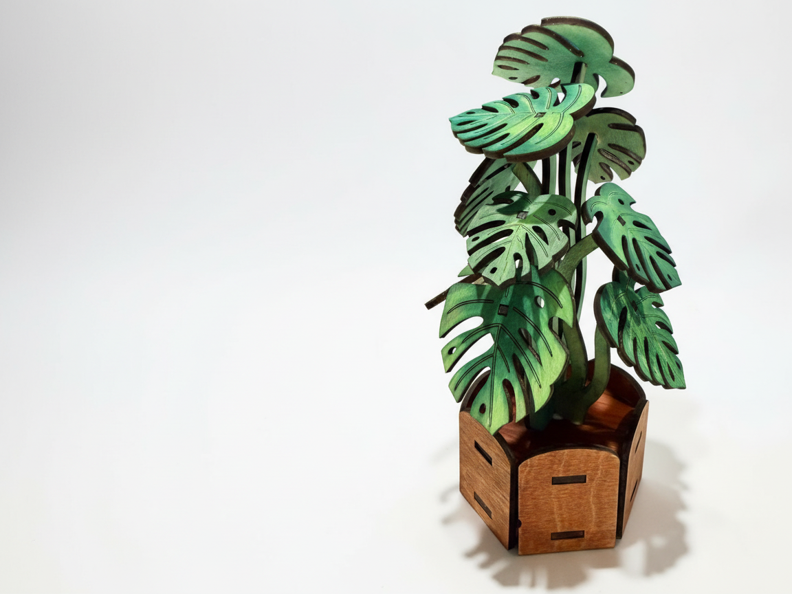 Potted Monstera plant - Laser Cut | Free Files - Atomm