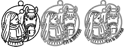 Girl & Horse Chrismastree hanger.xcs