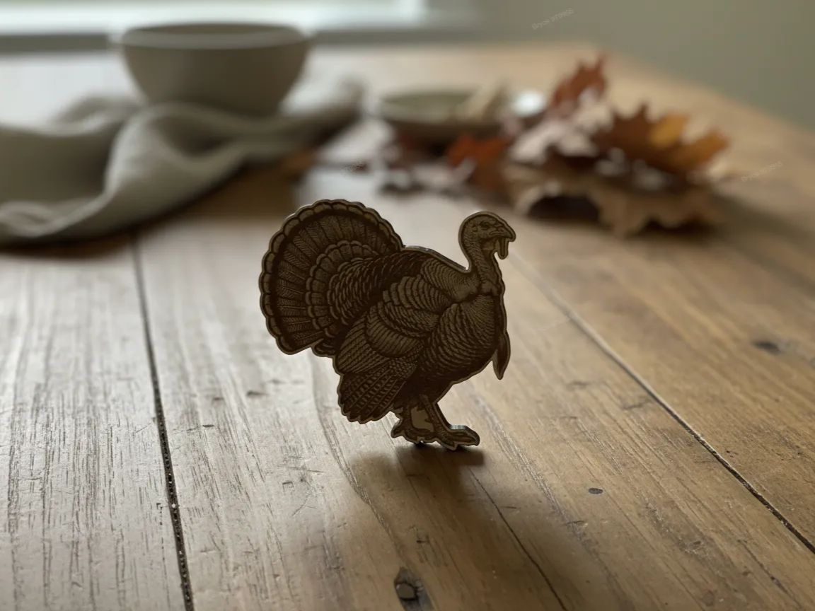 Figurine de dinde de Thanksgiving à poser – design de cadeau de Thanksgiving