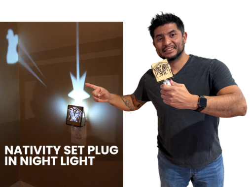Christmas nativity set plug-in night light