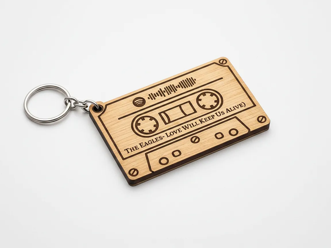 Cassette Tape Music Code Keychain gift for teens idea