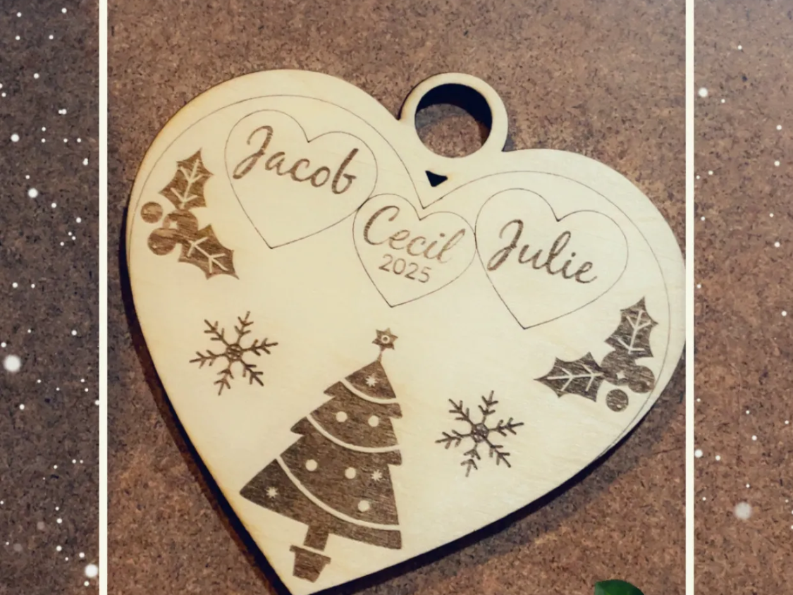 family ornament for family personalized ornament design on Atomm