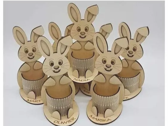 Rabbit Pen Holder office desk decor idea