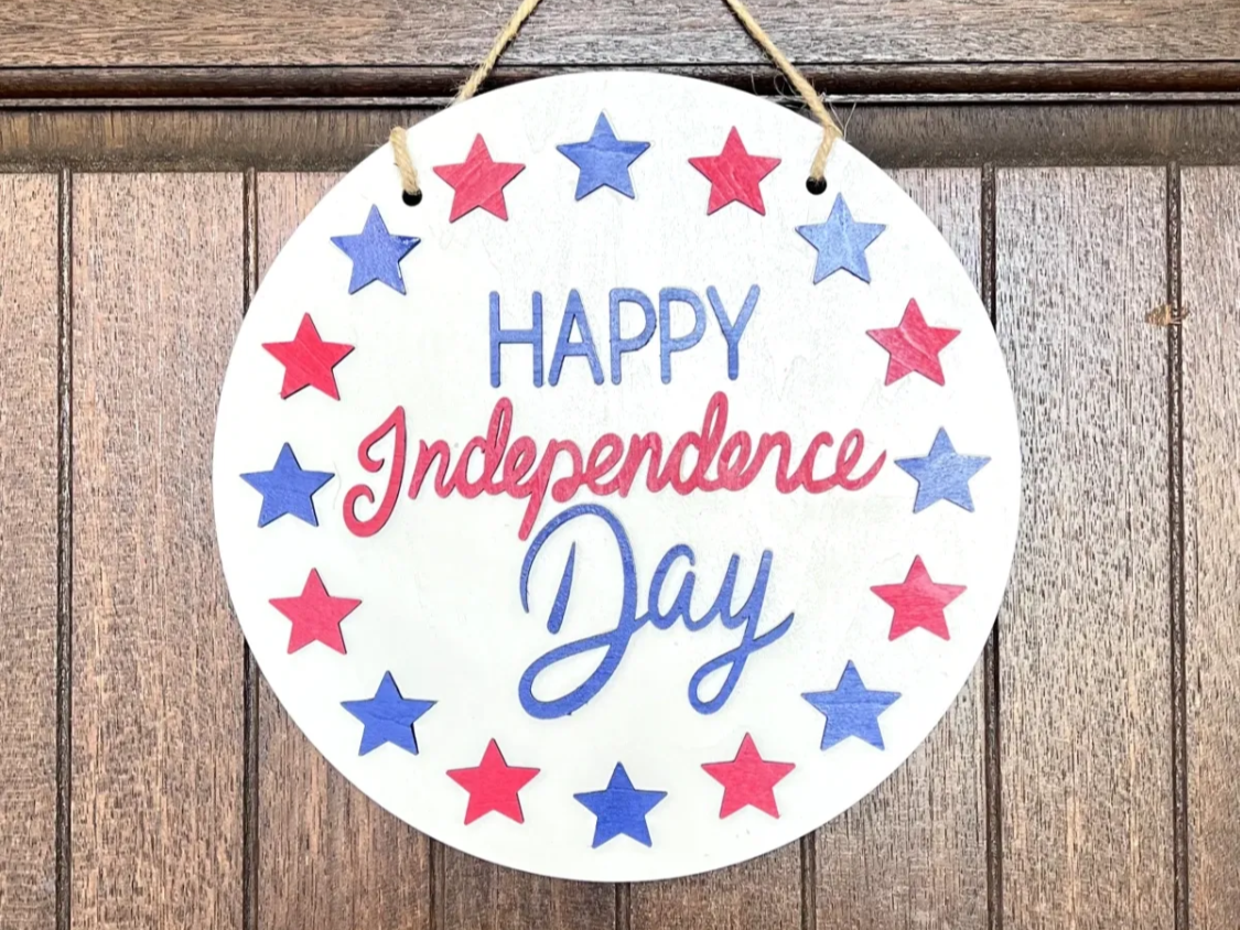Happy Independence Day — free patriotic laser/print project file on Atomm