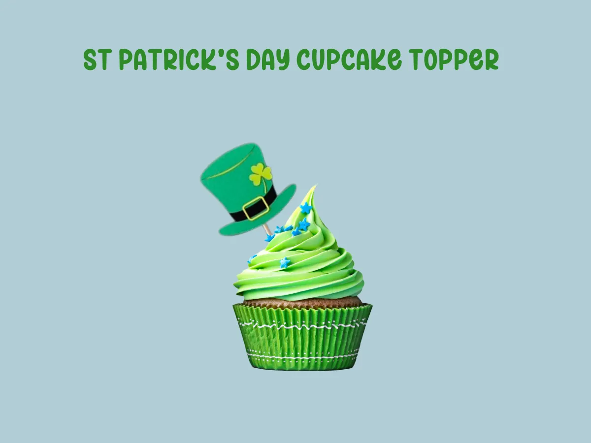 St Patrick's Day cupcake topper
