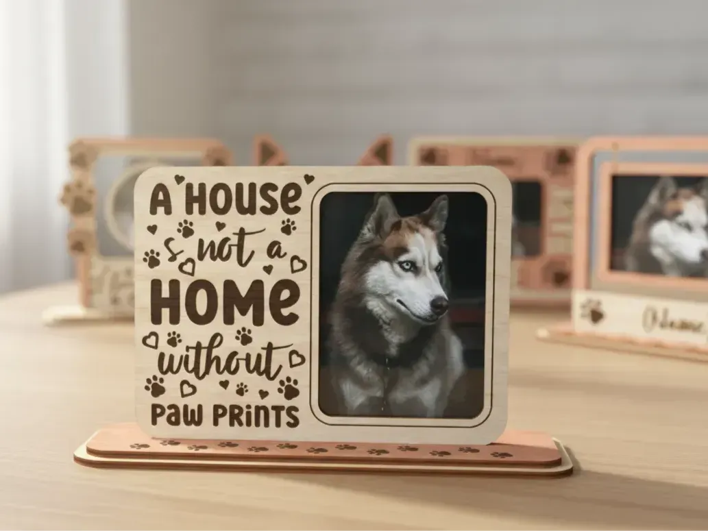 Pets Photo Frame Laser Cut. Animals Photo Frame. Pets Home Decor. birthday gift for her idea