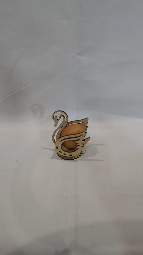 [Laser cut and engrave] Easter Swan design, egg stand holder, template laser cut. Easter kitchen decor, laser cutting pattern, holiday decorations. Cut model, greeting design