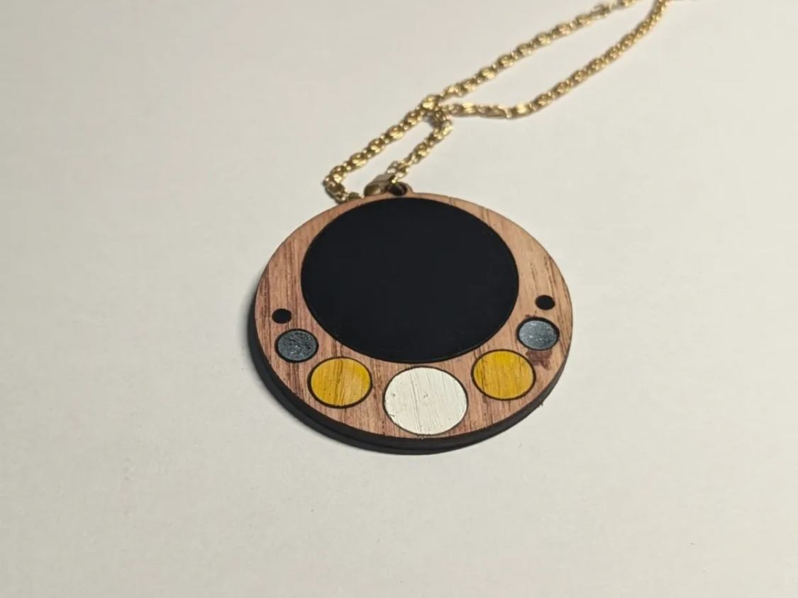Circle Dot Pendant Necklace gift for her design