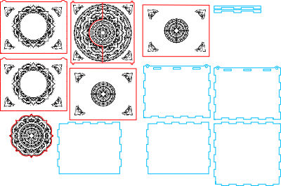 Box mit Ornament und verstecktem Klappdeckel.xcs