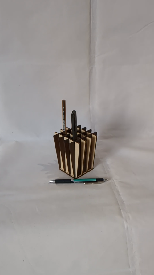[Laser cut and engrave] Gift Stand Holder for Pen or Pencils, Laser Cut Design, Desk Organizer, Office Accessory