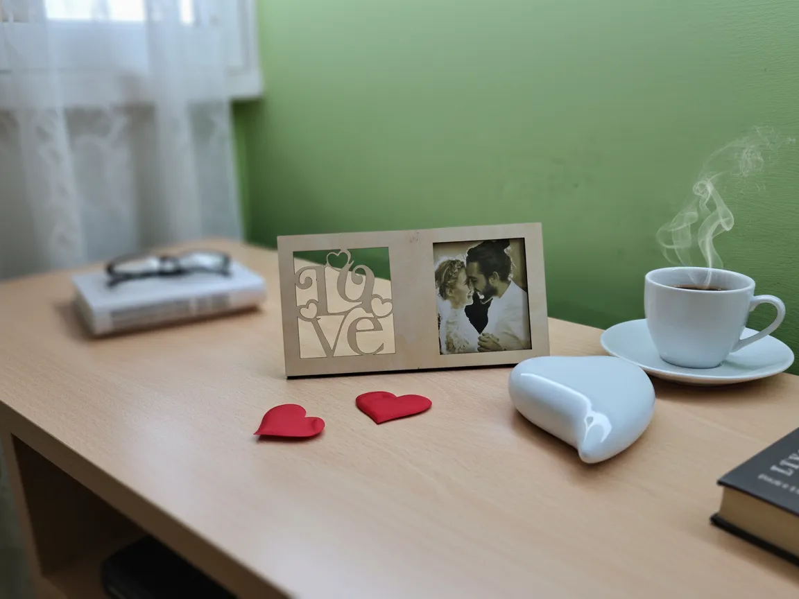 Cornice portafoto in legno con scritta Love | Free Files - Atomm