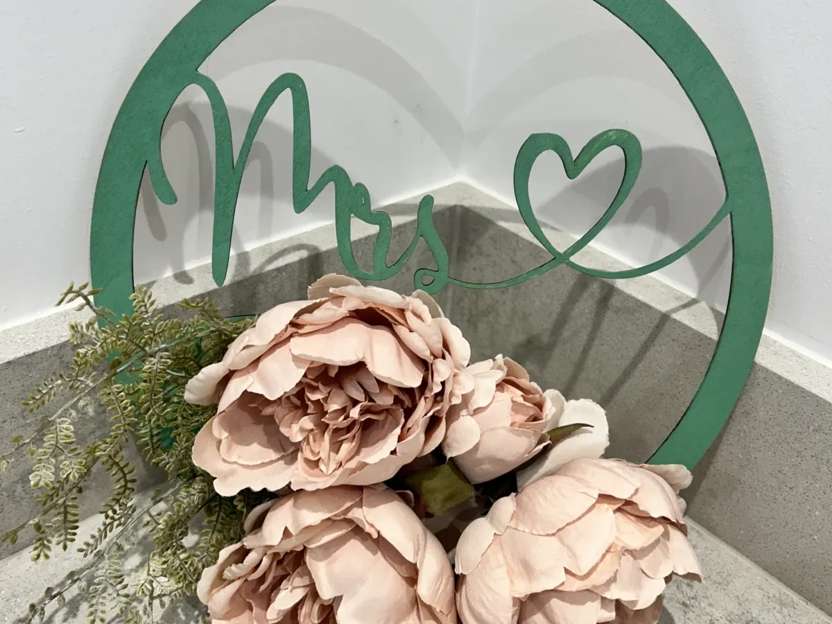 Mr & Mrs 사인 레이저 커팅 웨딩 사인 아이디어