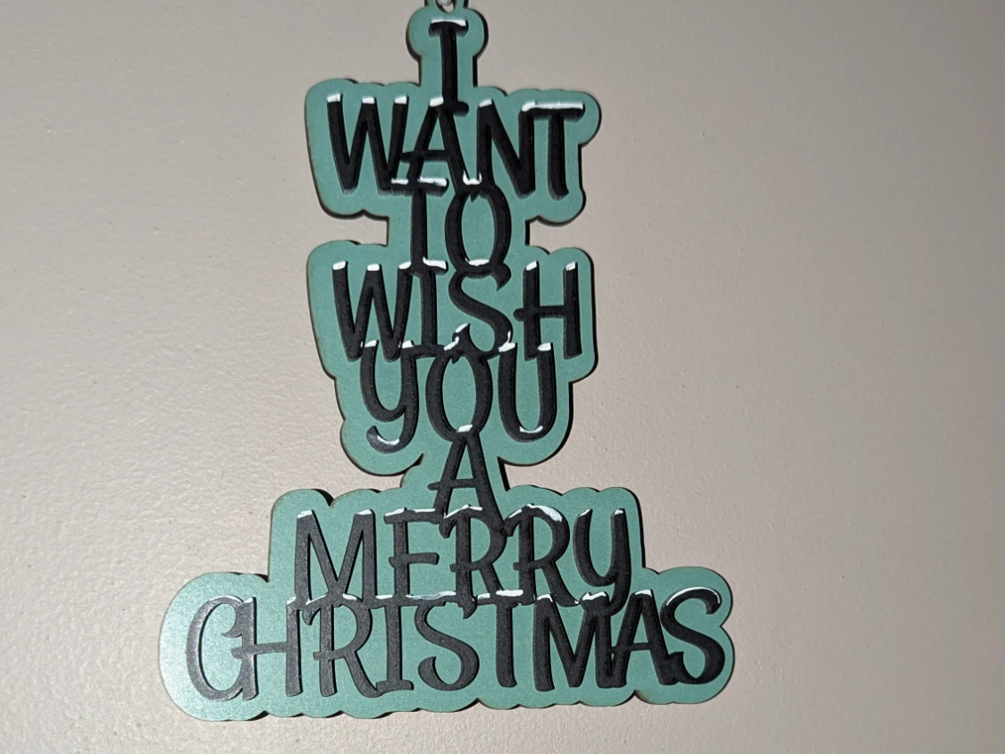 I want to wish you a Merry Christmas laser cut sign yard decoration