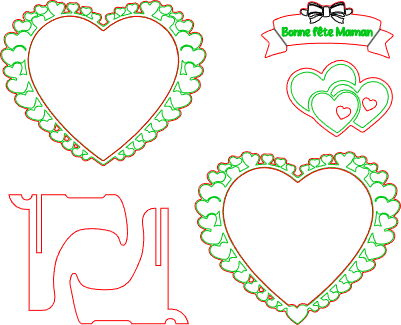 Happy Mother's Day Heart Shaped Tabletop Sign(1).xcs