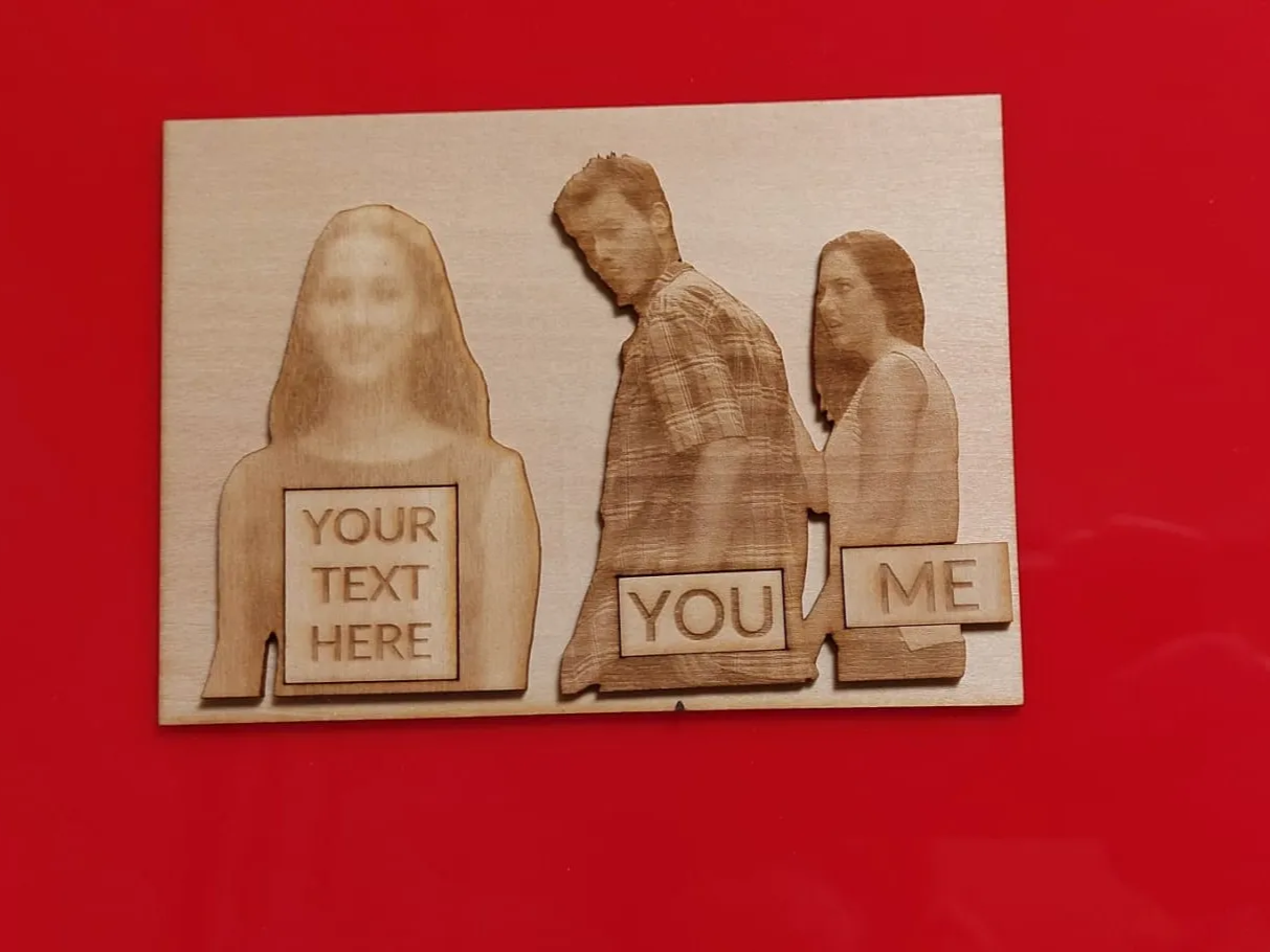 Customizable "Distracted Boyfriend" Meme Engraving boyfriend birthday gift idea