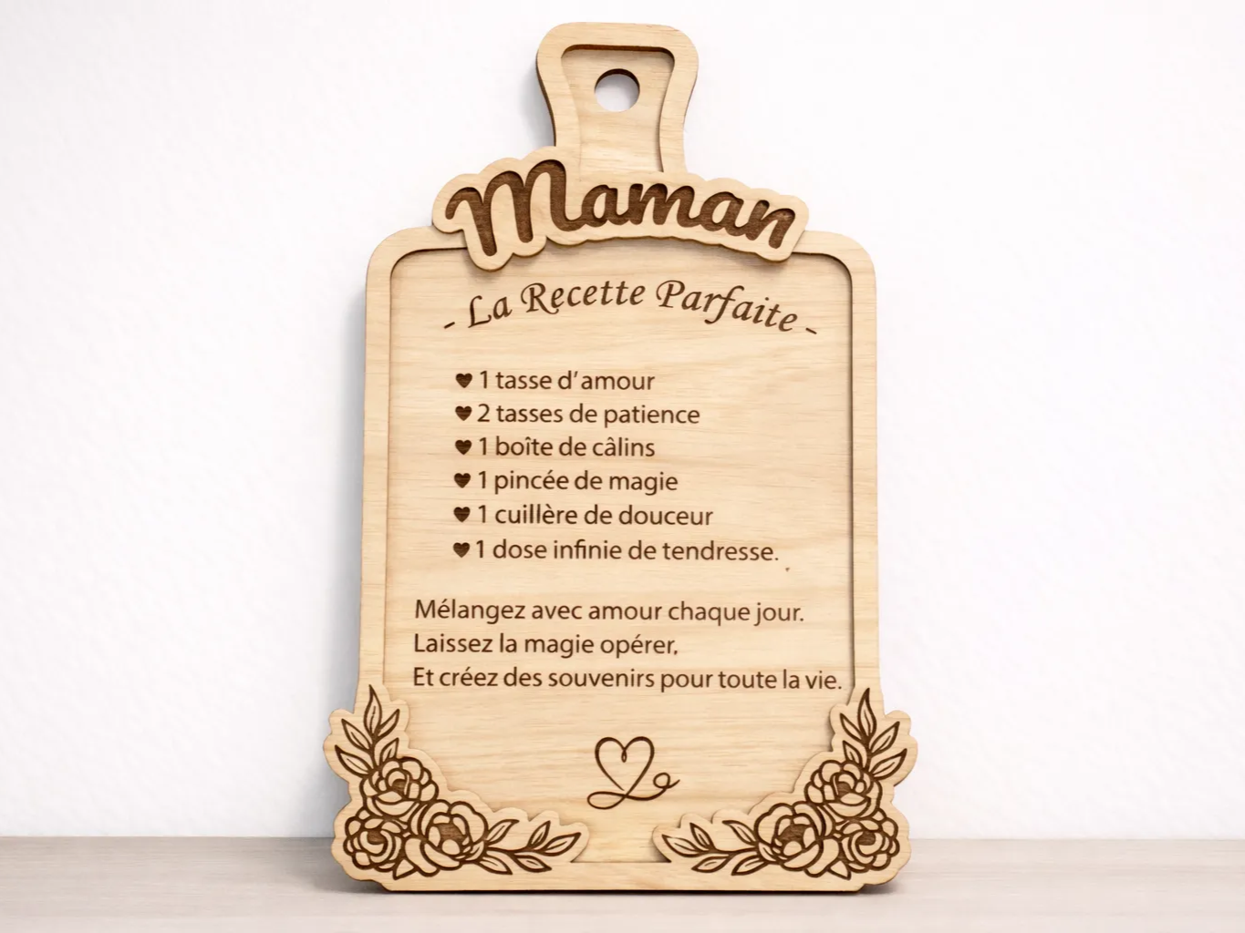 Planche Recette Maman – Cadeau Émotionnel Personnalisable gift for mom idea