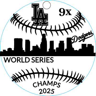 dodger baseball ornament.xcs