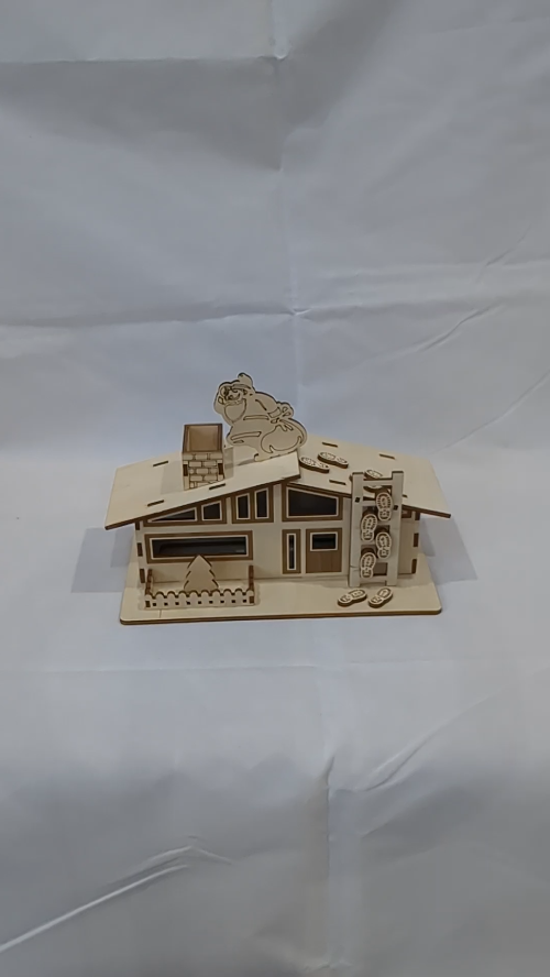 [Laser cut and engrave] Christmas Santa House, laser cutting model, Christmas gift and decor. Christmas tree, Santa pattern, house design, new year decor.