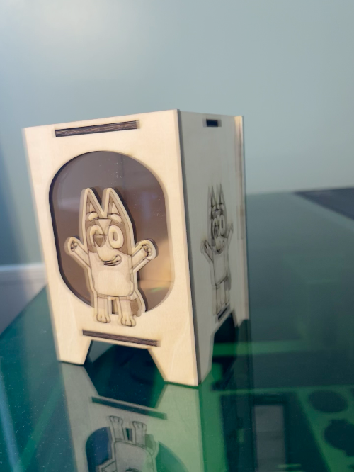 [Laser cut and engrave] Kids Wooden Coin Bank – Cute Laser Cut Piggy Bank | Petite banque en bois pour enfants – Tirelire mignonne découpée au laser