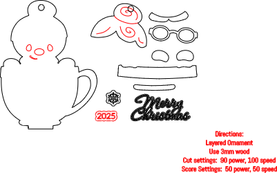 mrs claus in a tea cup ornament 2025.xcs