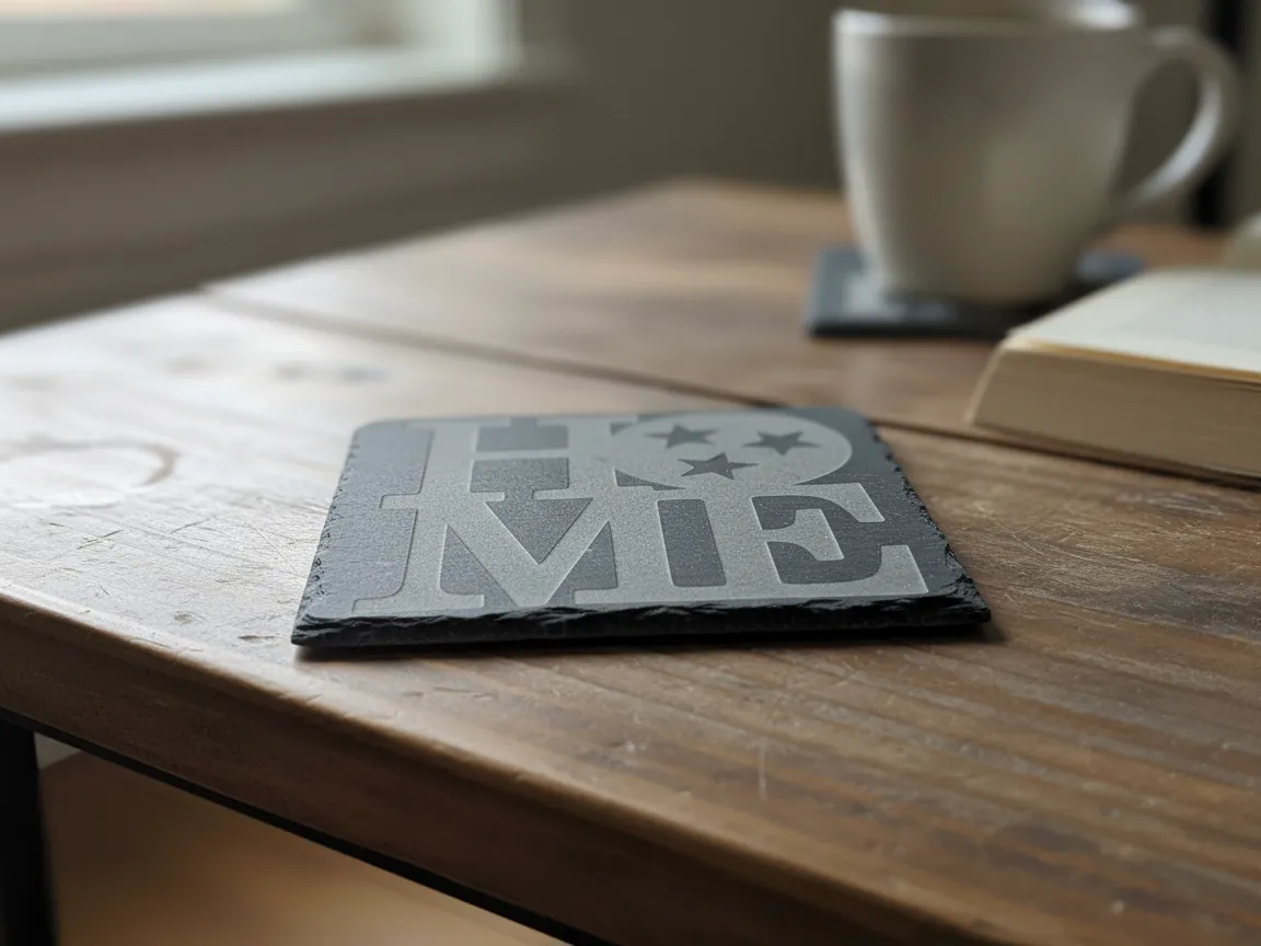 Square Slate Coaster with Tennessee Home Typography | Free Files - Atomm