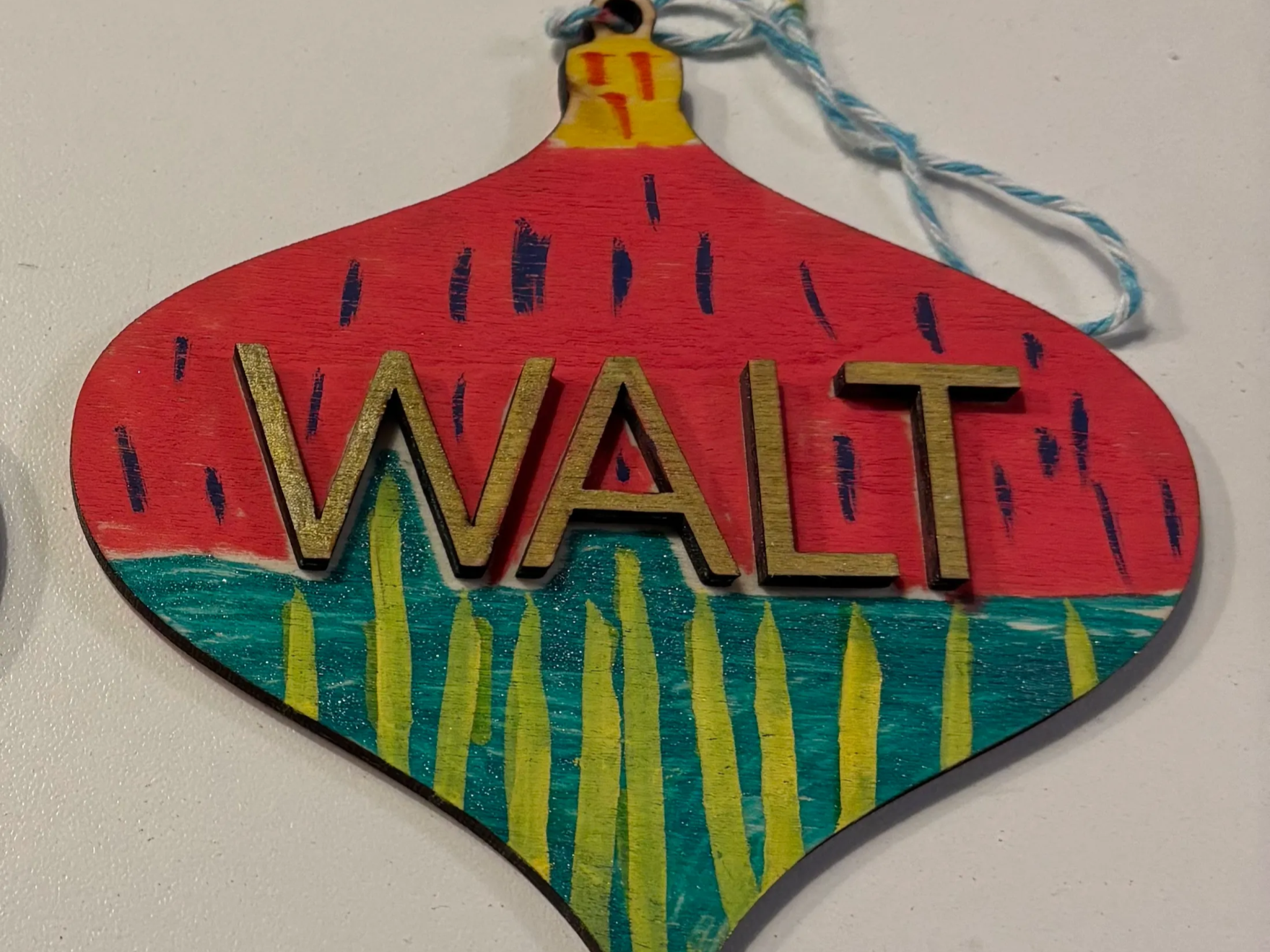 Custom Paintable Name Ornament personalized ornament design on Atomm