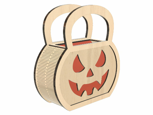 [Laser cut and engrave] Pumpkin Candy Basket