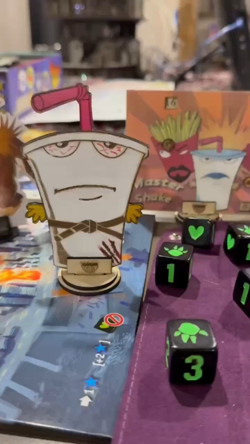 [Laser cut and engrave] Laser Cut Master Shake Game Piece and Character Card Stand