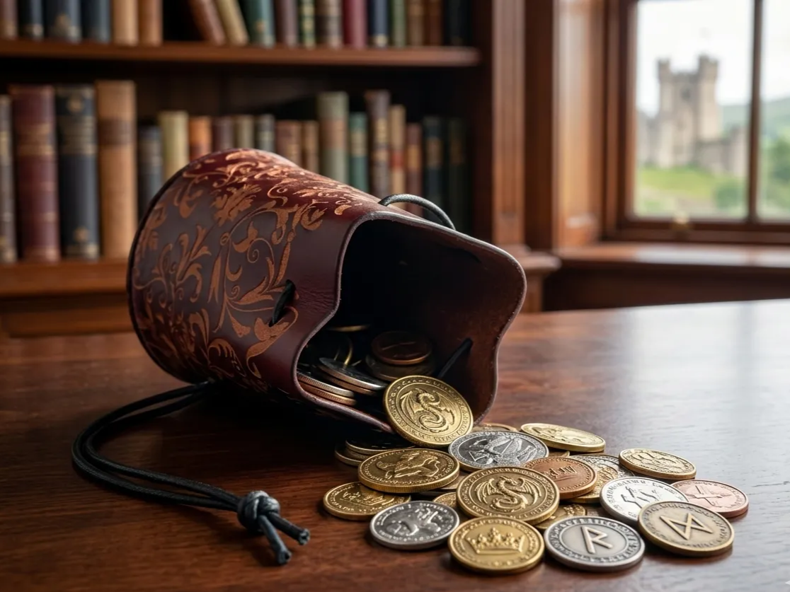 Leather Mini Draw String Bag for Coins, Jewelry, or Pirate Booty!