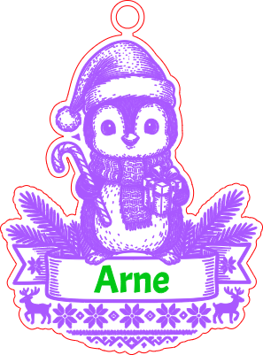 Personalized Penguin Christmas Ornament.xcs