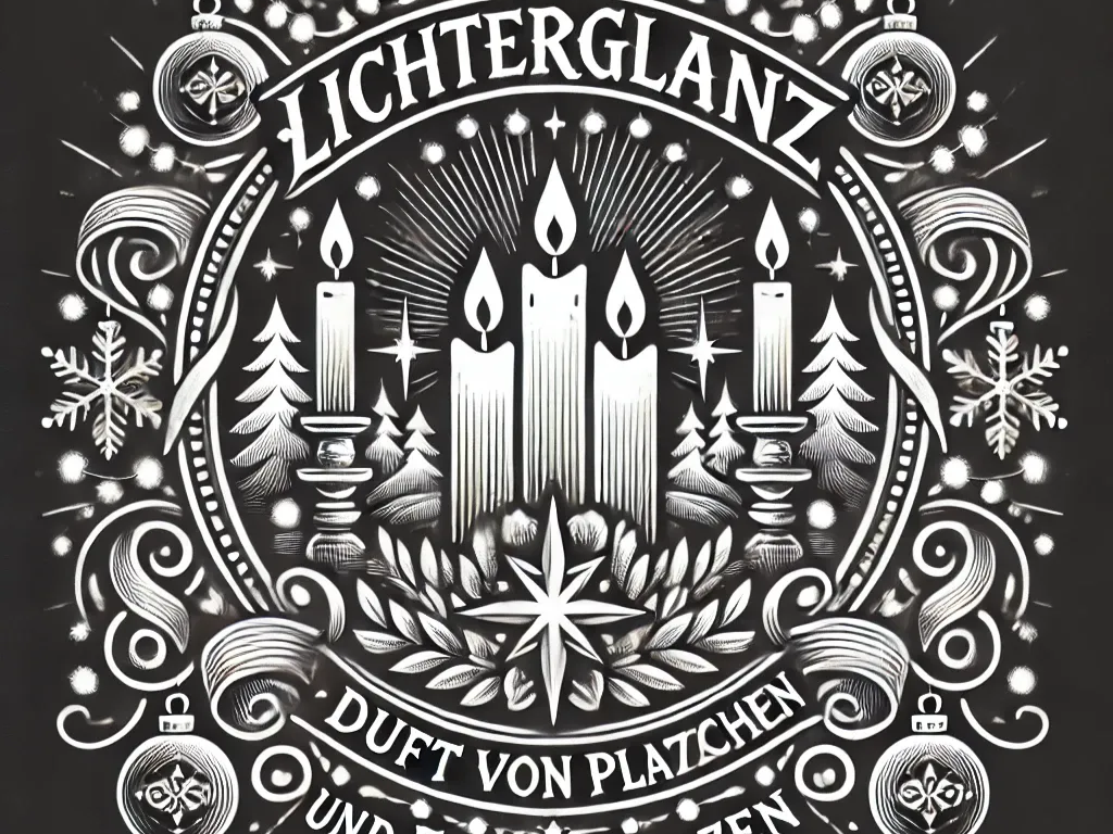 Lichterglanz Christmas candle decoration with ornaments and snowflakes for a mirror