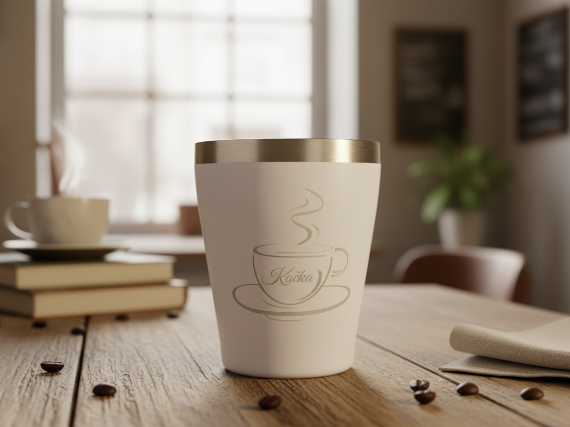 Idea regalo per la fidanzata: tazza da caffè con design inciso