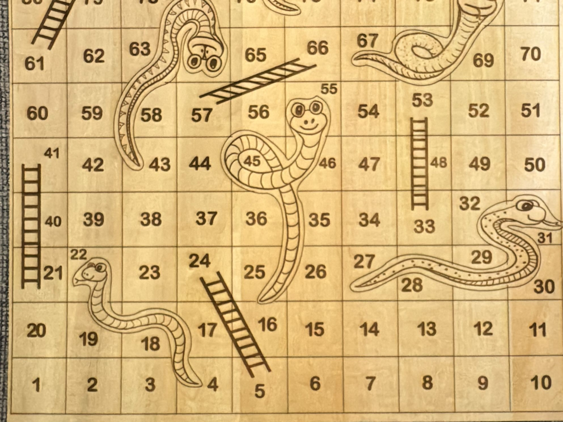 木質蛇梯棋棋盤遊戲家庭聖誕禮物