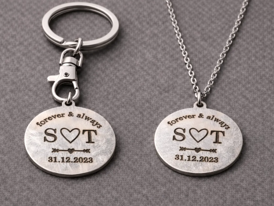 Customizable Couple Keychain Pendant boyfriend birthday gift idea