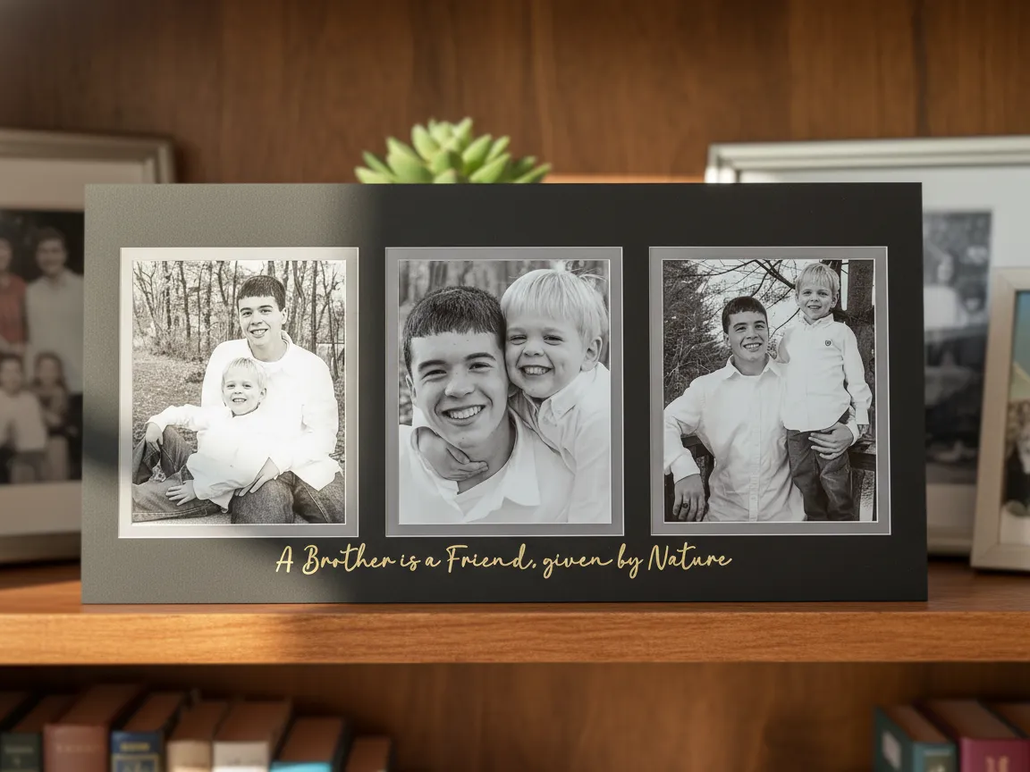 Personalized Photo Frame: "A Brother is a Friend Given by Nature" gift for him design