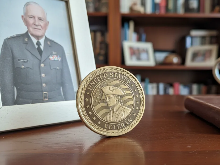 Brass challenge coin