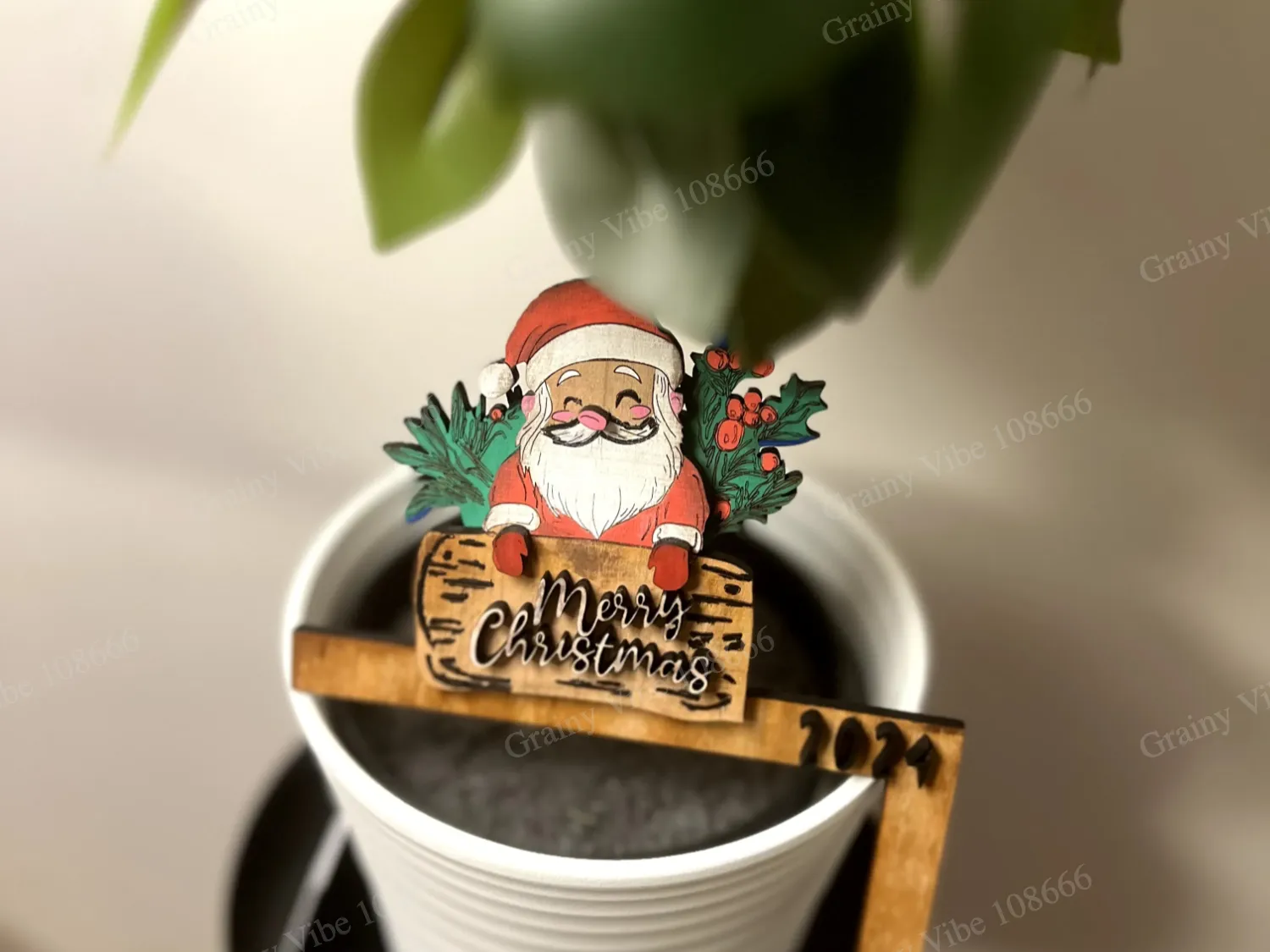 Tür-Ecke Fröhliche Weihnachten Weihnachtsmann Dekoration mit 2024 Text Weihnachts Türdekoration Idee