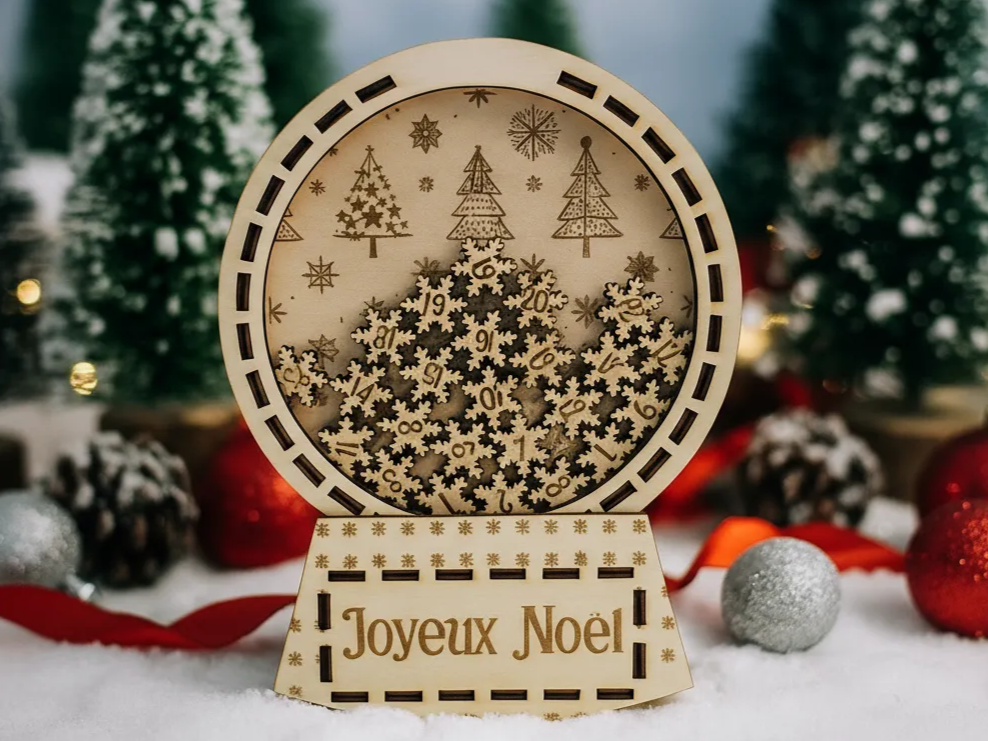 Countdown Snow Globe Ornament Christmas Eve box idea