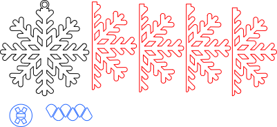 3d Snowflake - Multiface.xcs