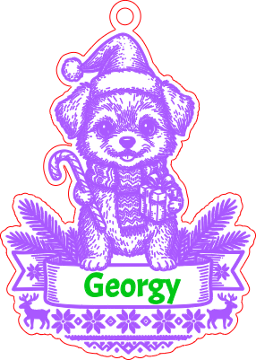 Personalized Dog Christmas Ornament.xcs