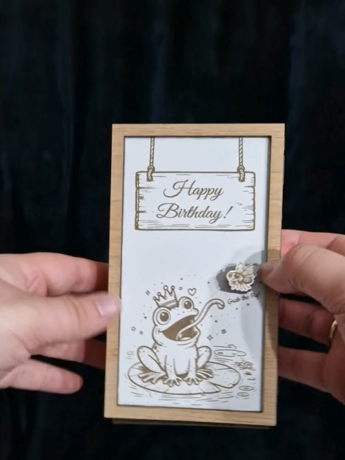 [Laser cut and engrave] laser cut Frog Money Gift Card SVG | Interactive Cash Holder | Birthday, Anniversary Gift Card Box | Laser Cut Gift Idea