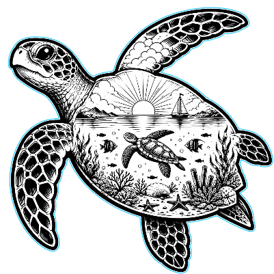 Sea Turtle Scenic Cut and Engrave.xcs