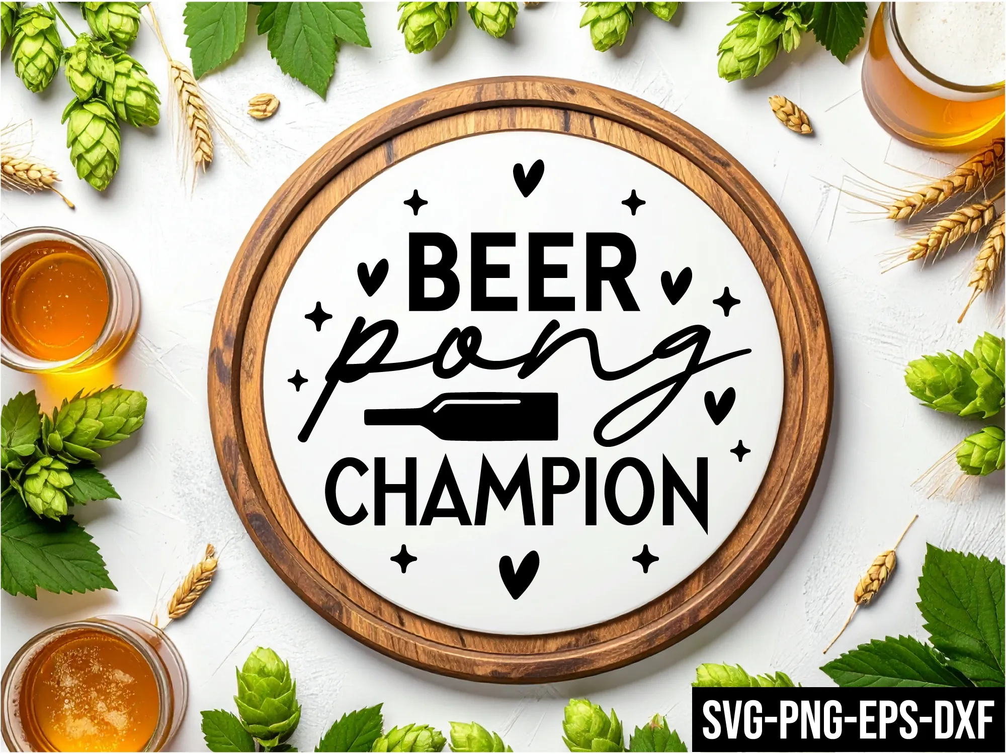 Laser Cut Beer Pong Champion Wooden Wall Art Sign laser cut bar sign idea