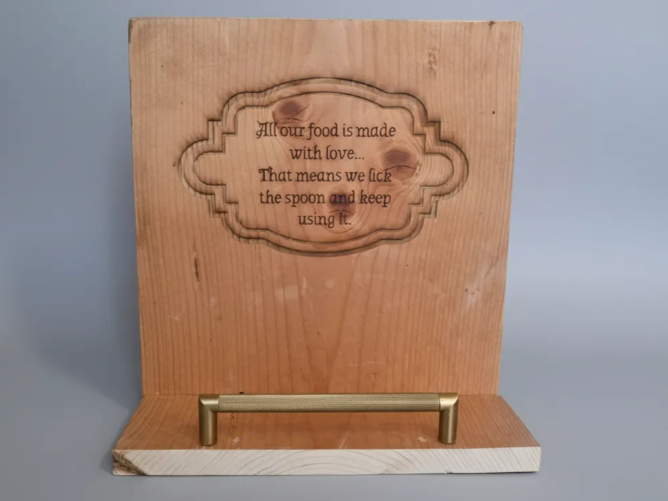 Einfacher Holz-Kochbuchhalter Laser-Cut-Kochbuchständer-Idee